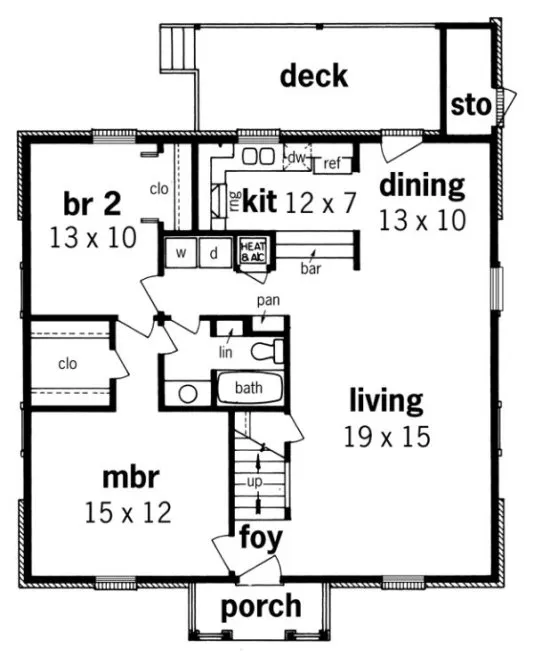 Main Floor Plan for House Plan #483001