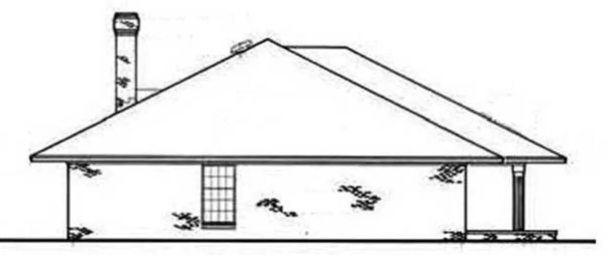 Left Elevation for House Plan #480072