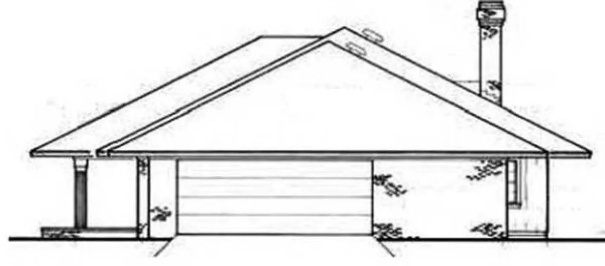 Right Elevation for House Plan #480072