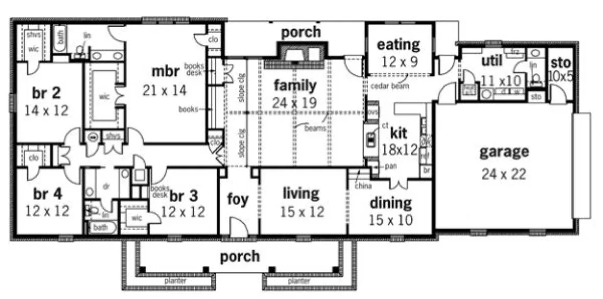 Main Floor Plan for House Plan #480072