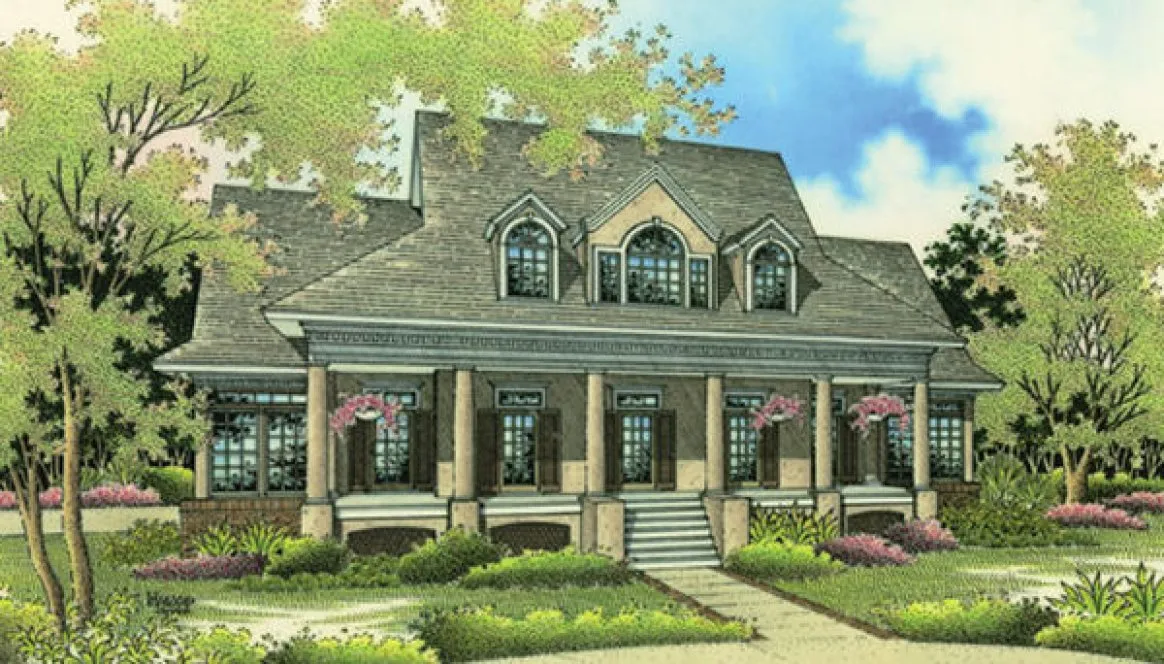 Full Rendering for House Plan #483033