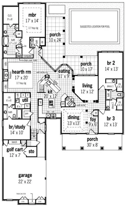 Main Floor Plan for House Plan #482082