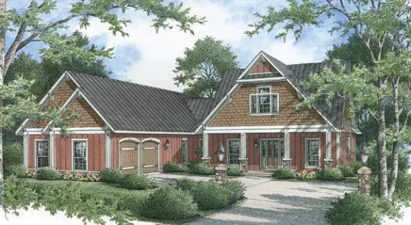 Full Rendering for House Plan #482082