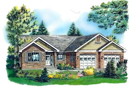 Full Rendering for House Plan #136544