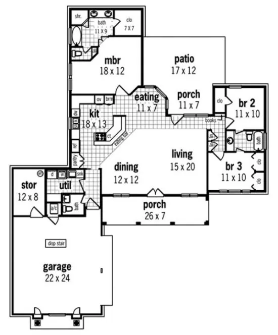 Main Floor Plan for House Plan #483361