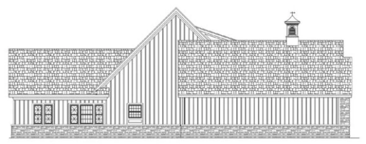 Left Elevation for House Plan #482361