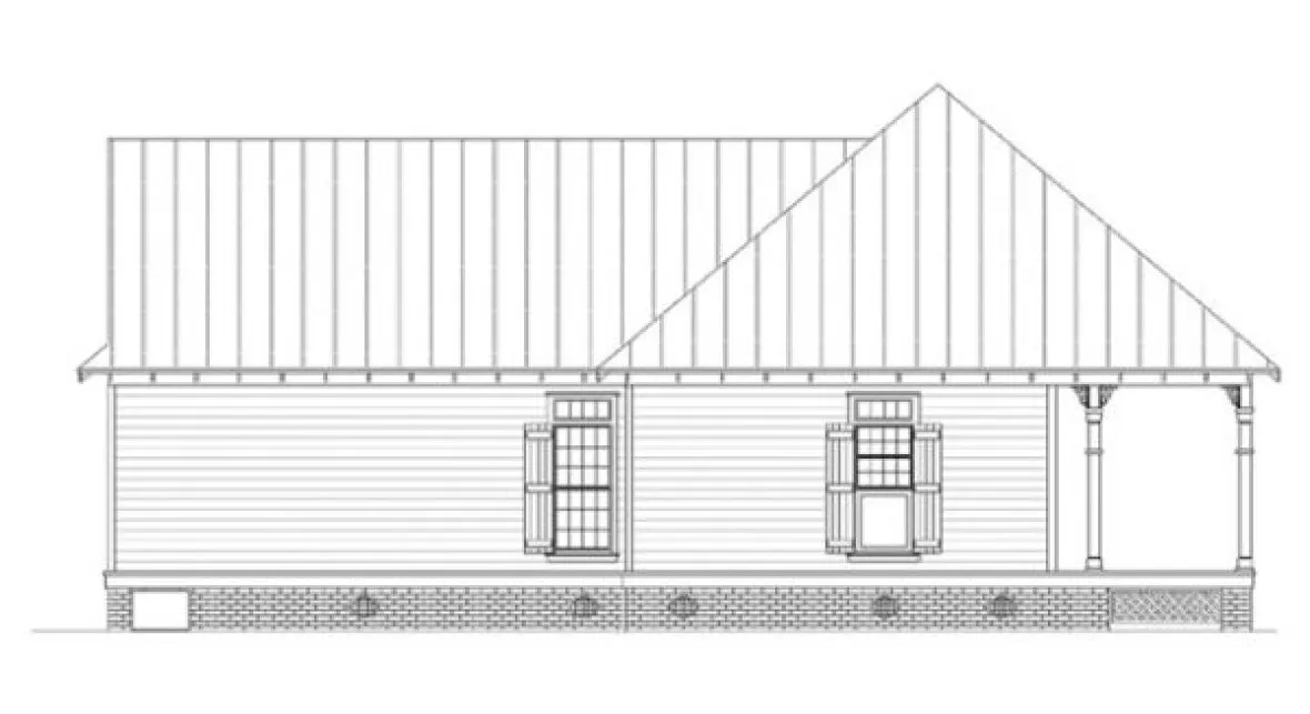 Left Elevation for House Plan #487341