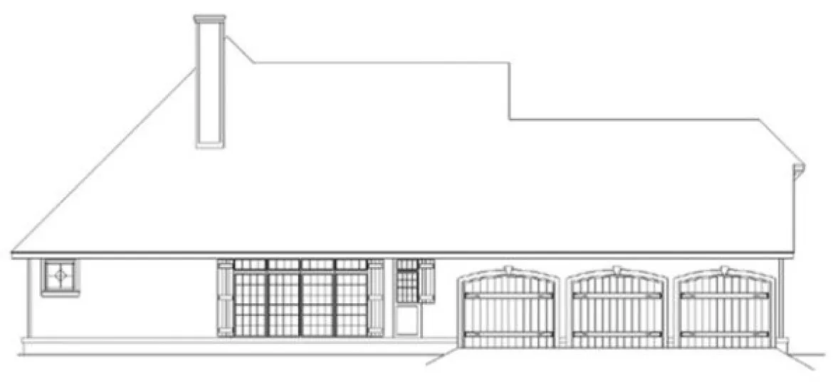Left Elevation for House Plan #483122