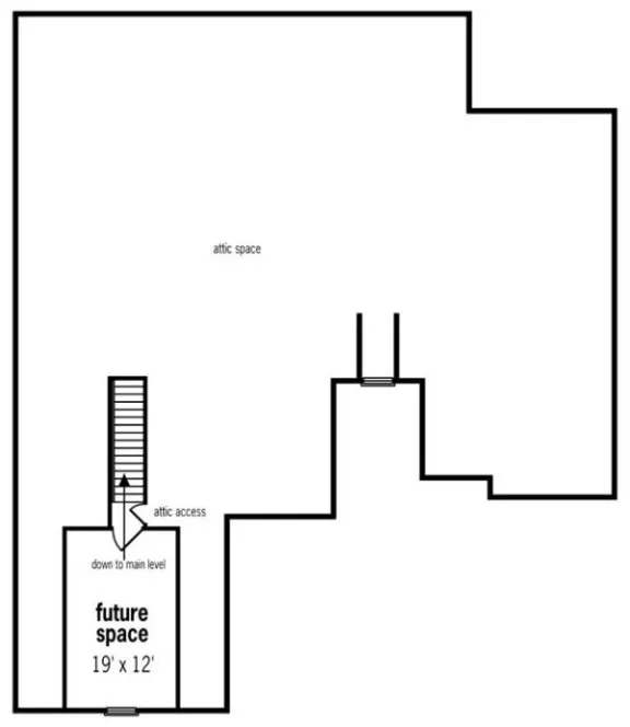 Second Floor Plan for House Plan #483122