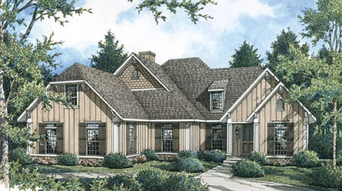 Full Rendering for House Plan #483122