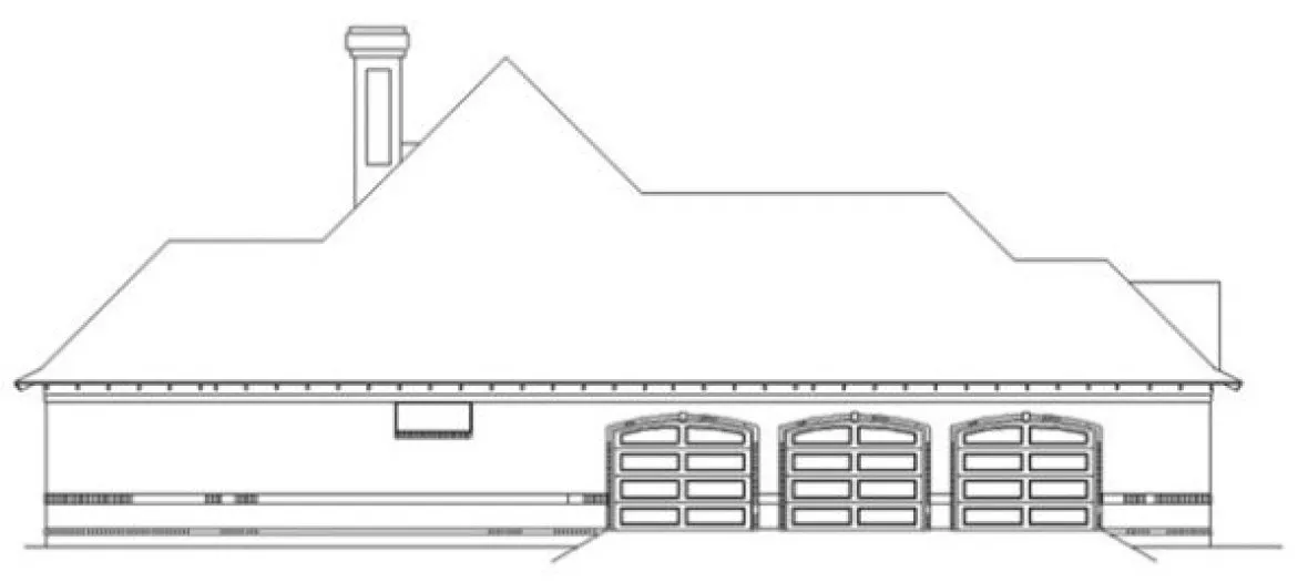 Left Elevation for House Plan #487112