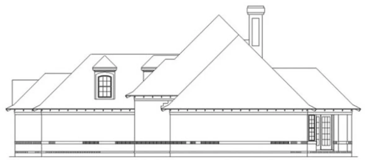 Right Elevation for House Plan #487112