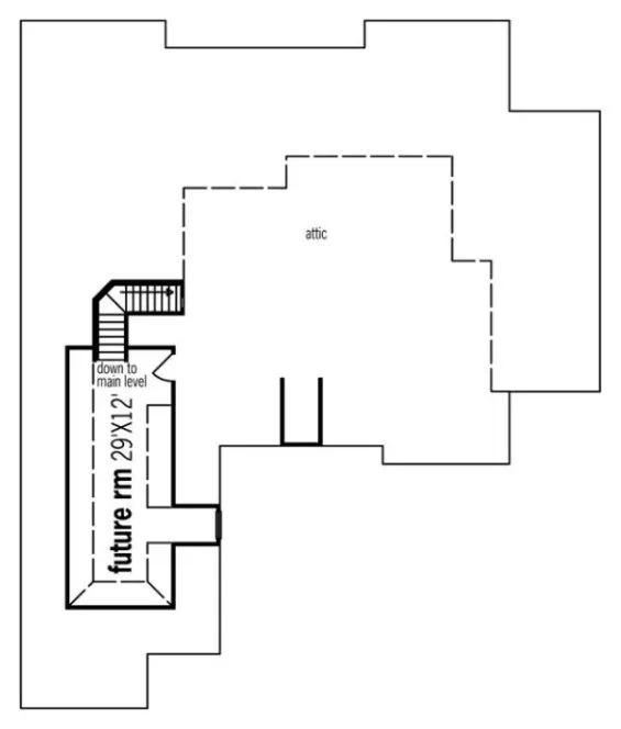 Second Floor Plan for House Plan #487112