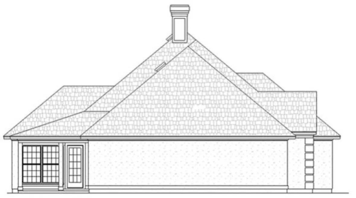 Left Elevation for House Plan #482271