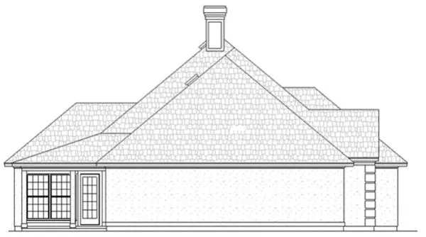 Left Elevation for House Plan #482271
