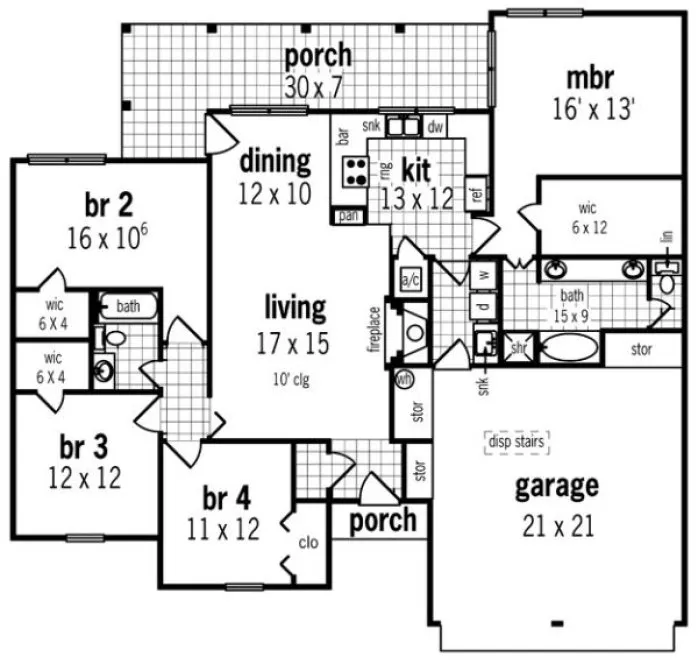 Main Floor Plan for House Plan #482271