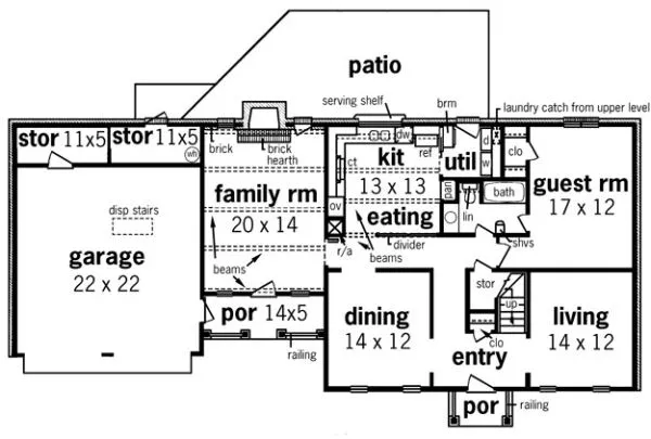 Main Floor Plan for House Plan #481052