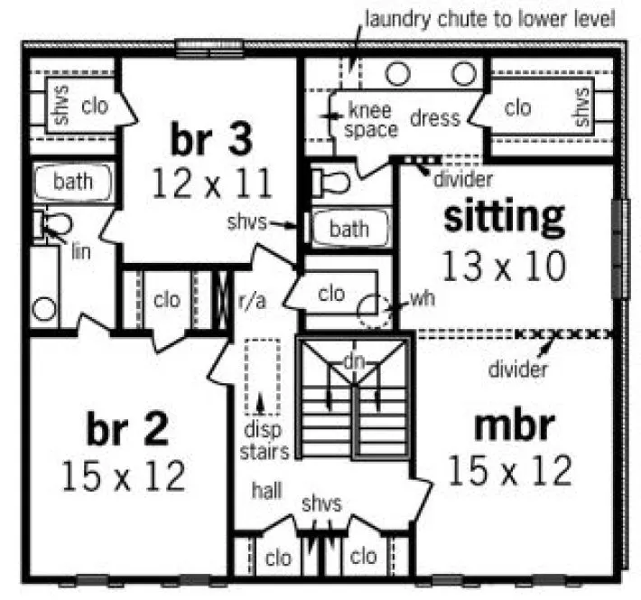 Second Floor Plan for House Plan #481052