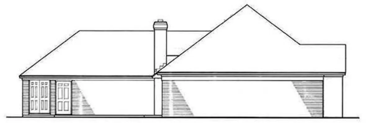 Left Elevation for House Plan #480381