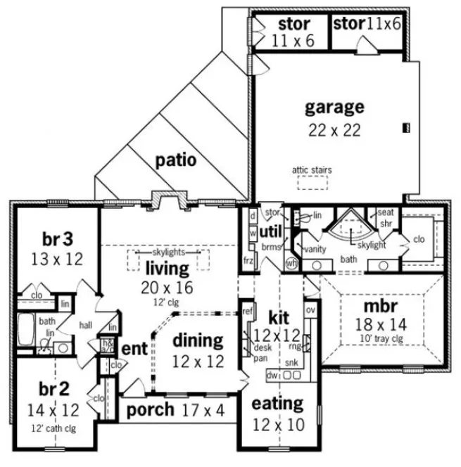 Main Floor Plan for House Plan #480381
