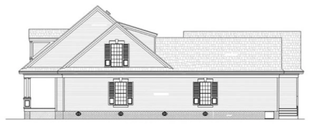 Right Elevation for House Plan #482023