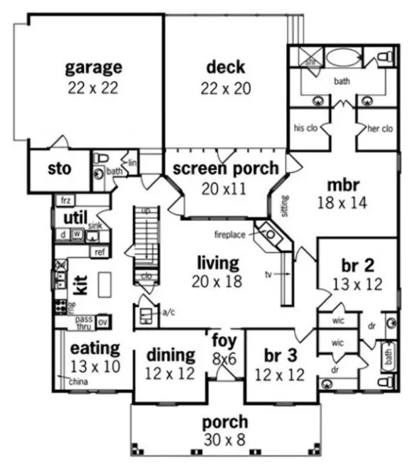 Main Floor Plan for House Plan #482023