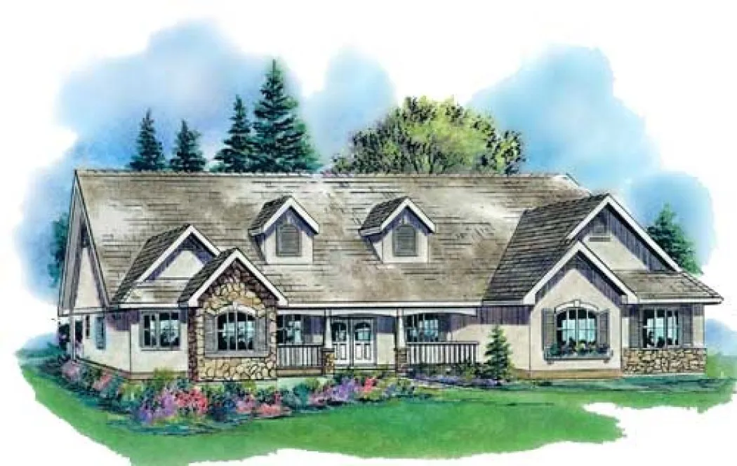 Full Rendering for House Plan #137544