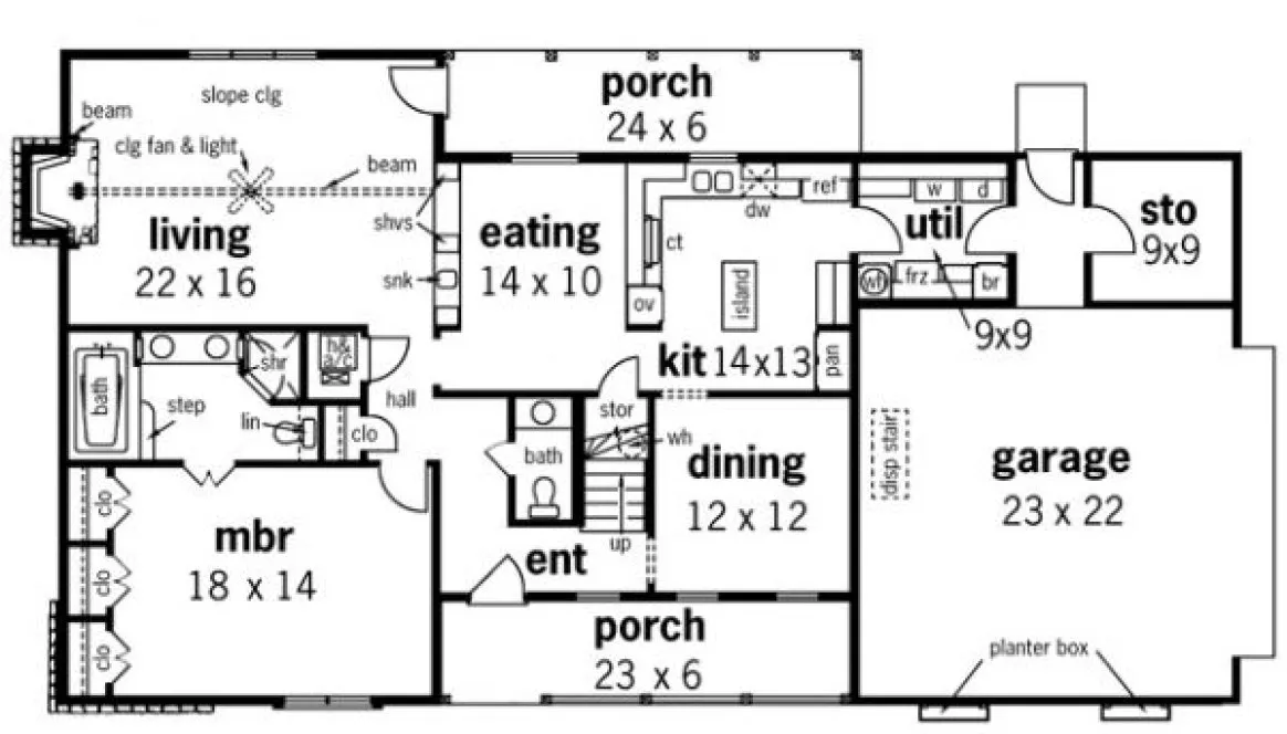 Main Floor Plan for House Plan #483032