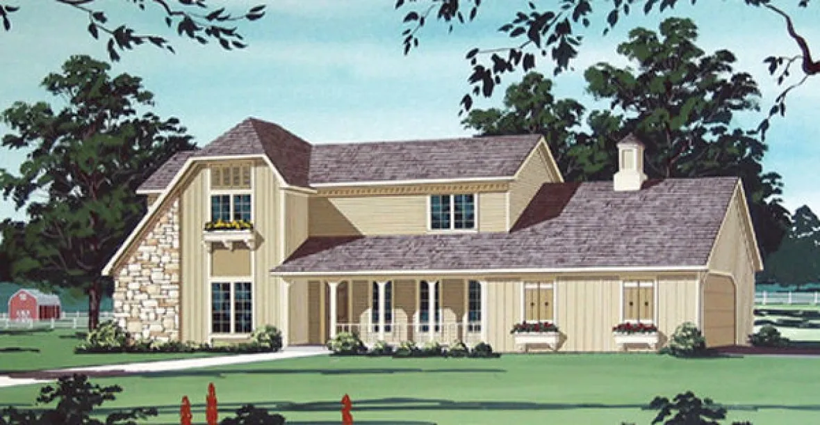 Full Rendering for House Plan #483032