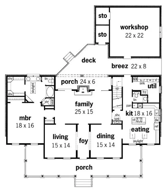 Main Floor Plan for House Plan #483013