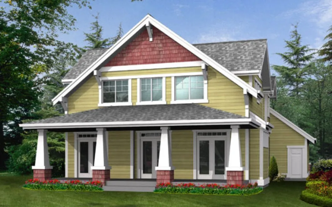 Rear Elevation for House Plan #337732