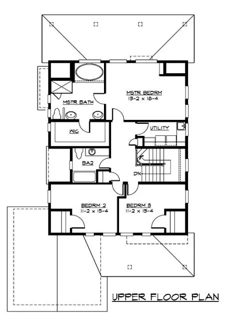 Second Floor Plan for House Plan #337732