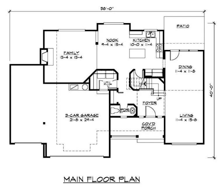 Main Floor Plan for House Plan #330312