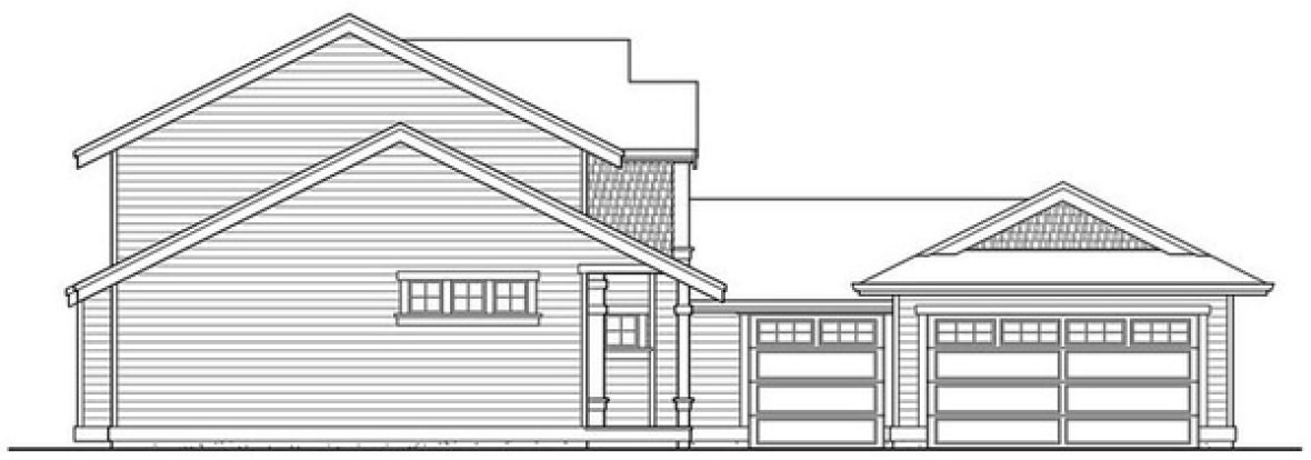 Left Elevation for House Plan #335112