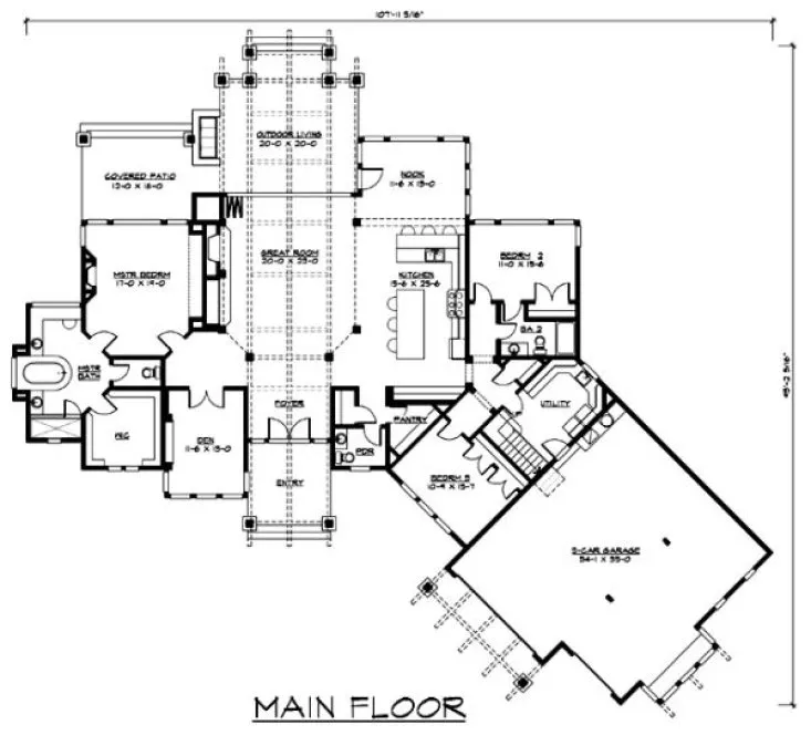 Main Floor Plan for House Plan #330873