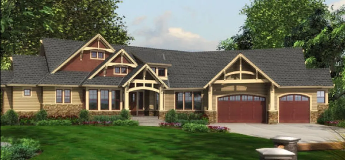 Full Rendering for House Plan #330873