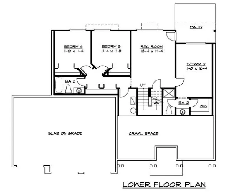 Basement Plan for House Plan #335162