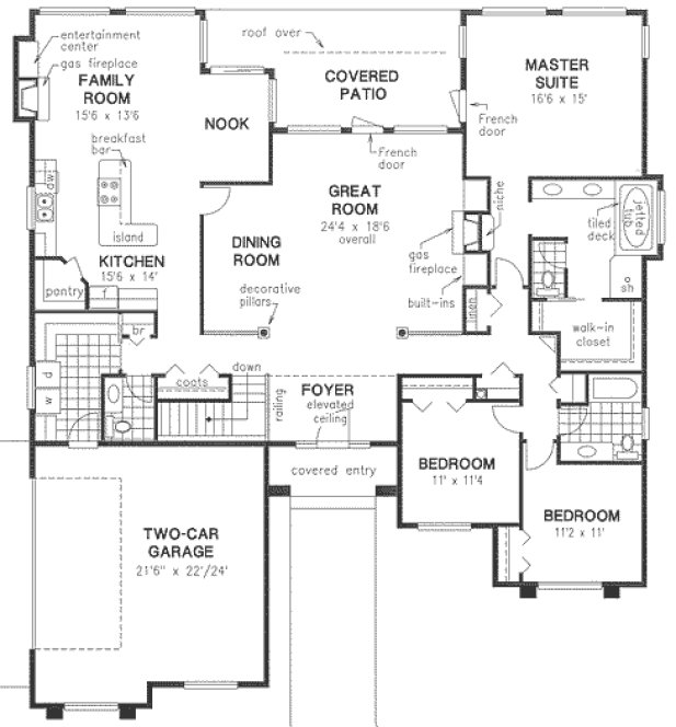 Main Floor Plan for House Plan #138544