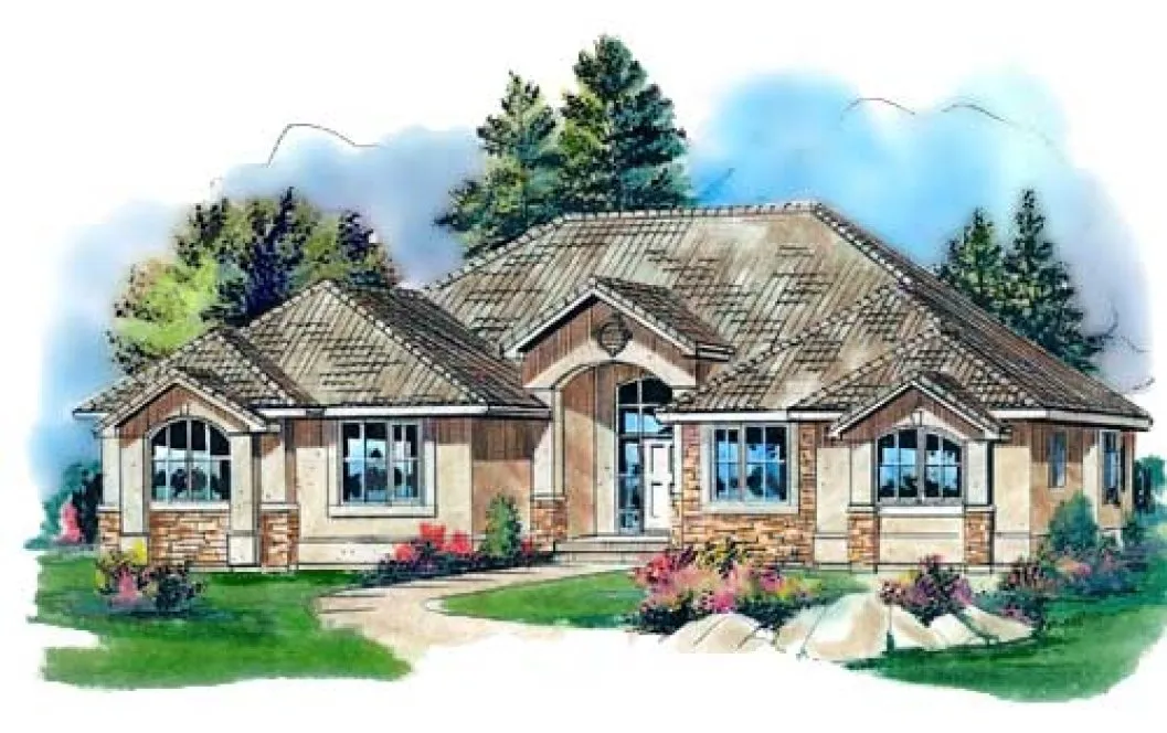Full Rendering for House Plan #138544