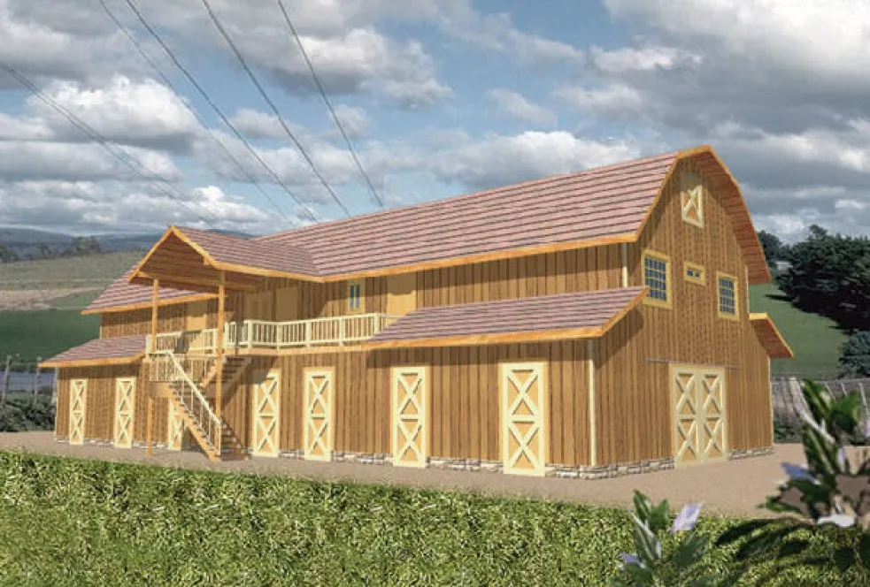 Full Rendering for House Plan #458004