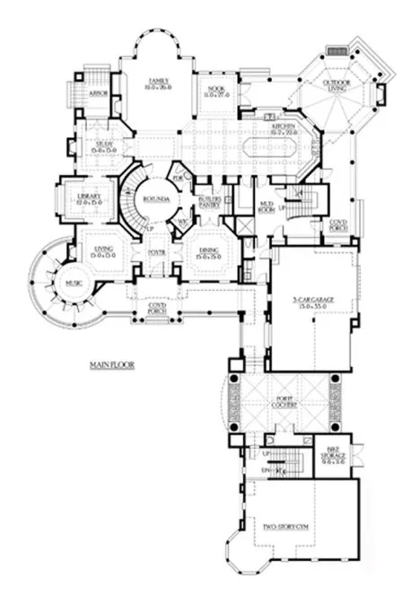 Main Floor Plan for House Plan #337550