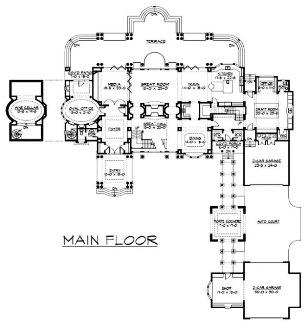 Main Floor Plan for House Plan #330597