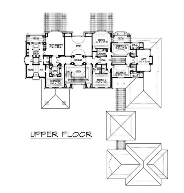 Second Floor Plan for House Plan #330597