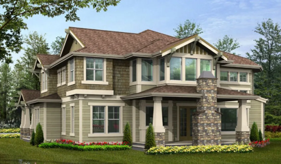 Rear Elevation for House Plan #330644