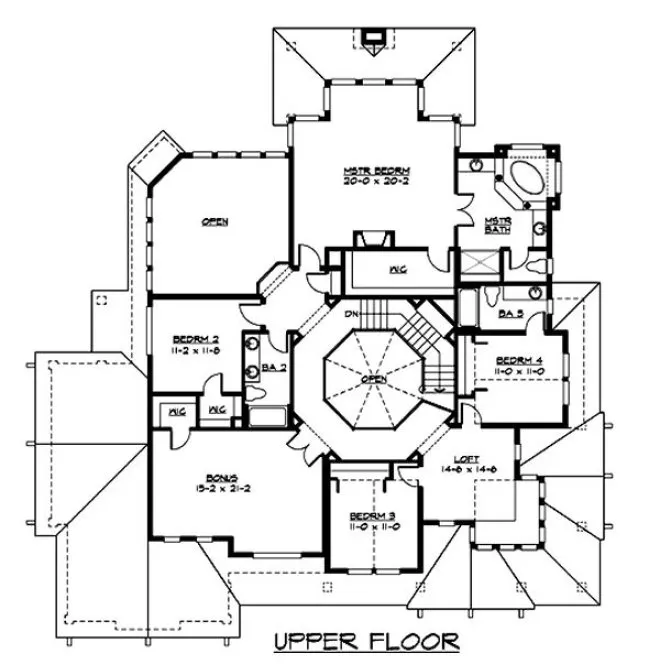 Second Floor Plan for House Plan #330644