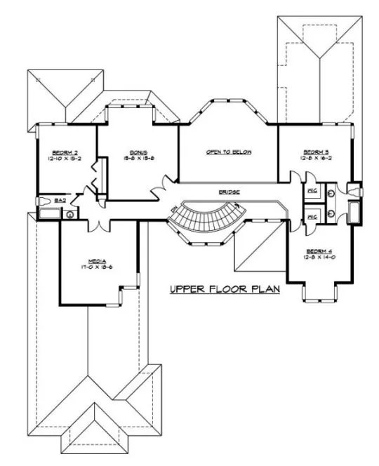 Second Floor Plan for House Plan #335934