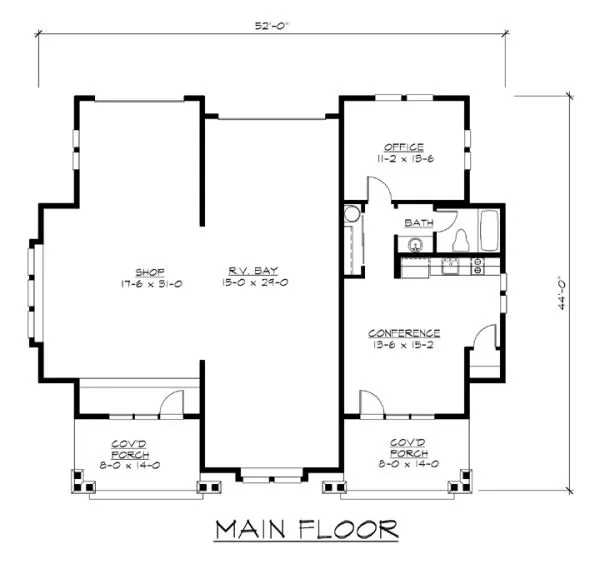 Main Floor Plan for House Plan #330181