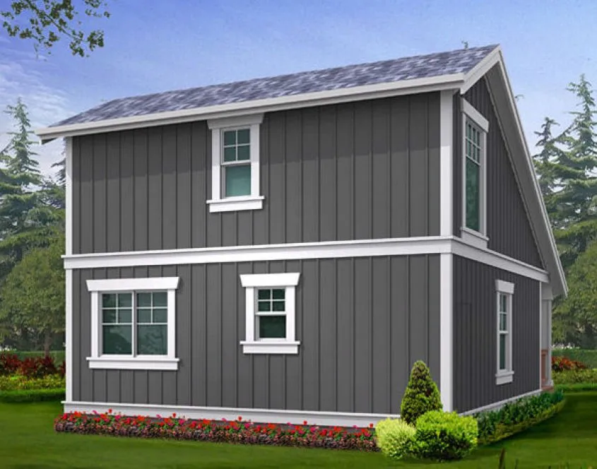 Rear Elevation for House Plan #330001