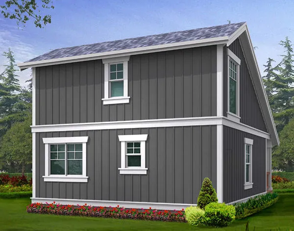 Rear Elevation for House Plan #330001