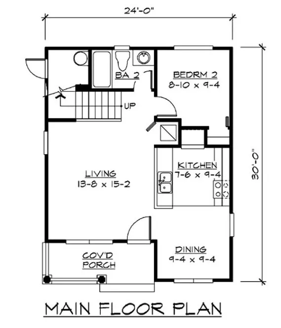 Main Floor Plan for House Plan #330001